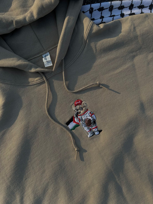 Embroidered Palestine Astronaut Hoodie